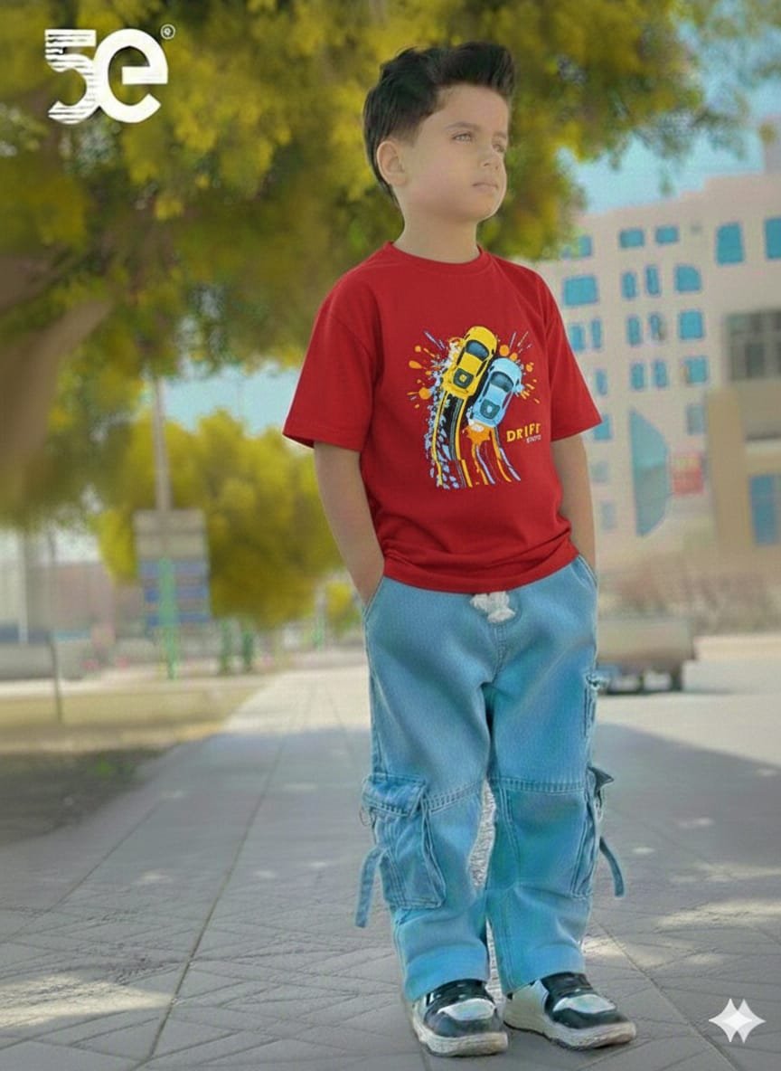 Boys Denim Pant and T-Shirt Set for Kids