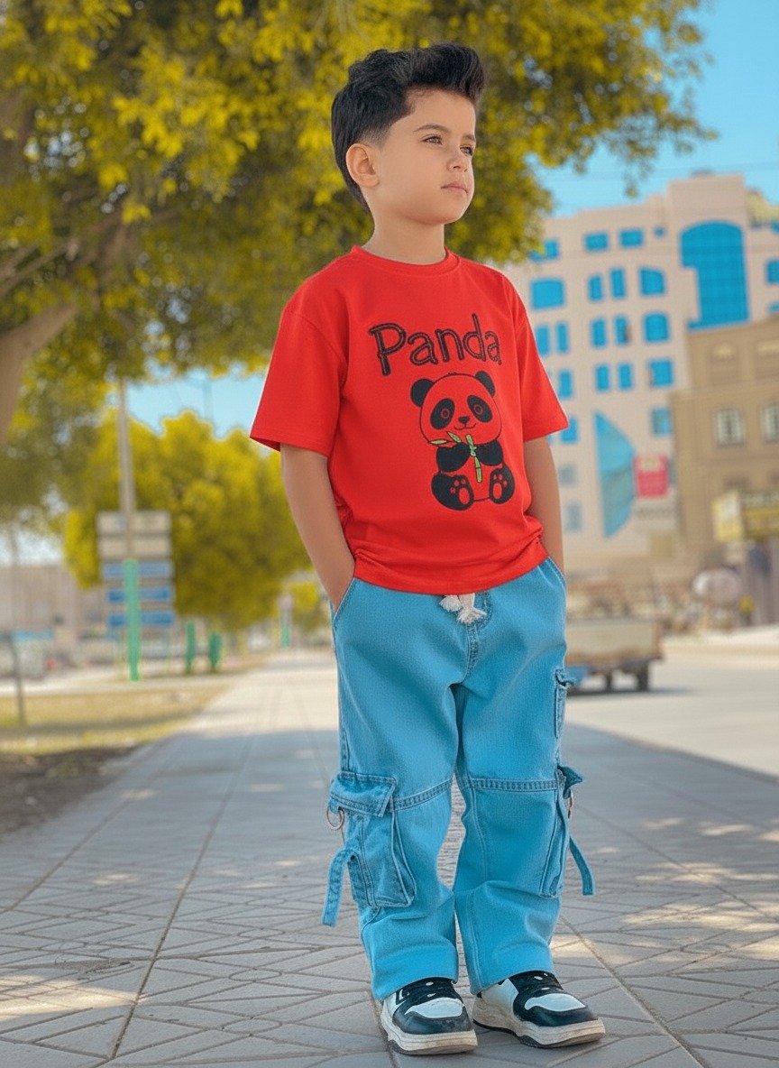 Boys Denim Pant and T-Shirt Set for Kids