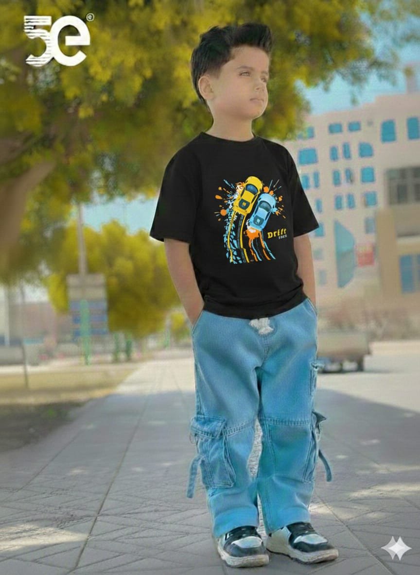 Boys Denim Pant and T-Shirt Set for Kids