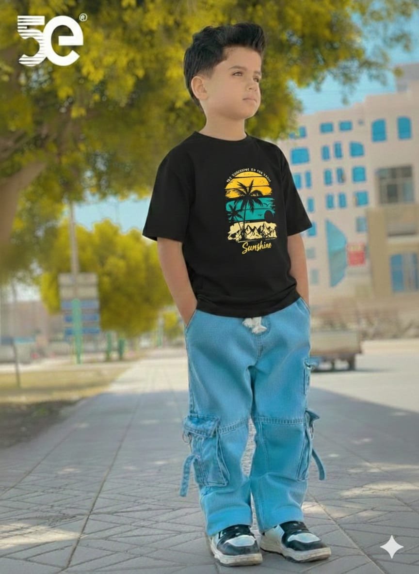 Boys Denim Pant and T-Shirt Set for Kids