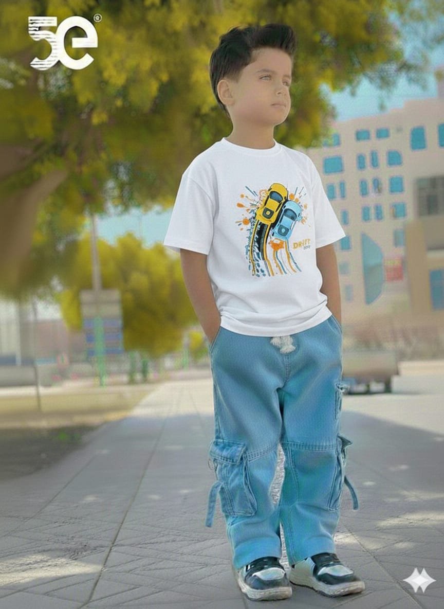 Boys Denim Pant and T-Shirt Set for Kids
