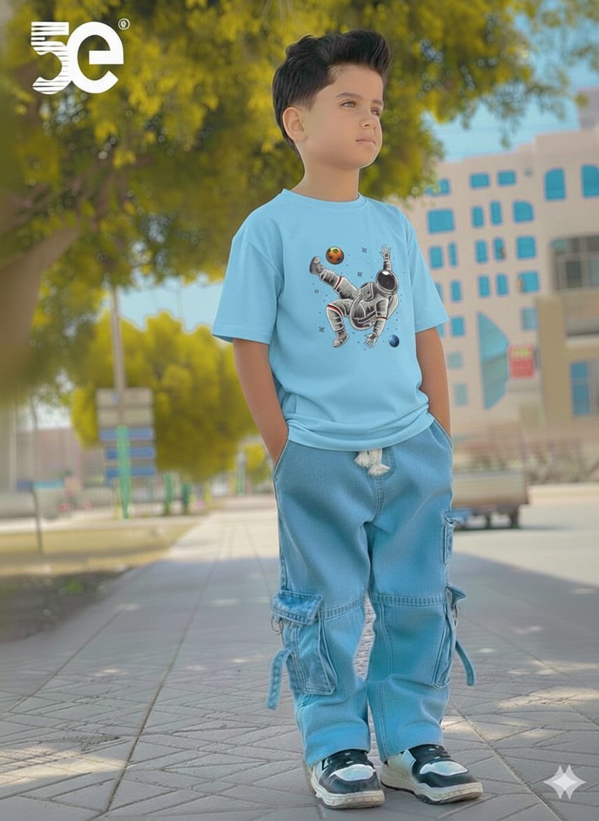 Boys Denim Pant and T-Shirt Set for Kids