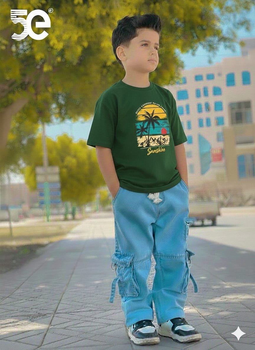 Boys Denim Pant and T-Shirt Set for Kids