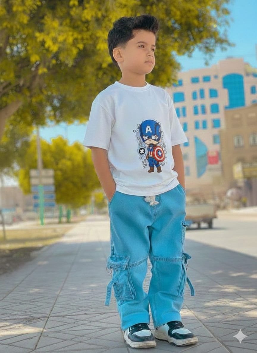 Boys Denim Pant and T-Shirt Set for Kids