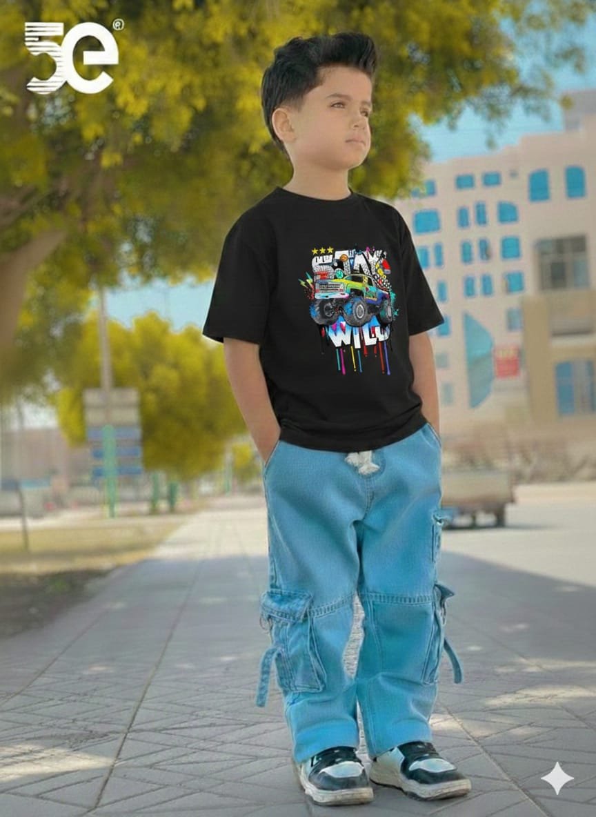 Boys Denim Pant and T-Shirt Set for Kids