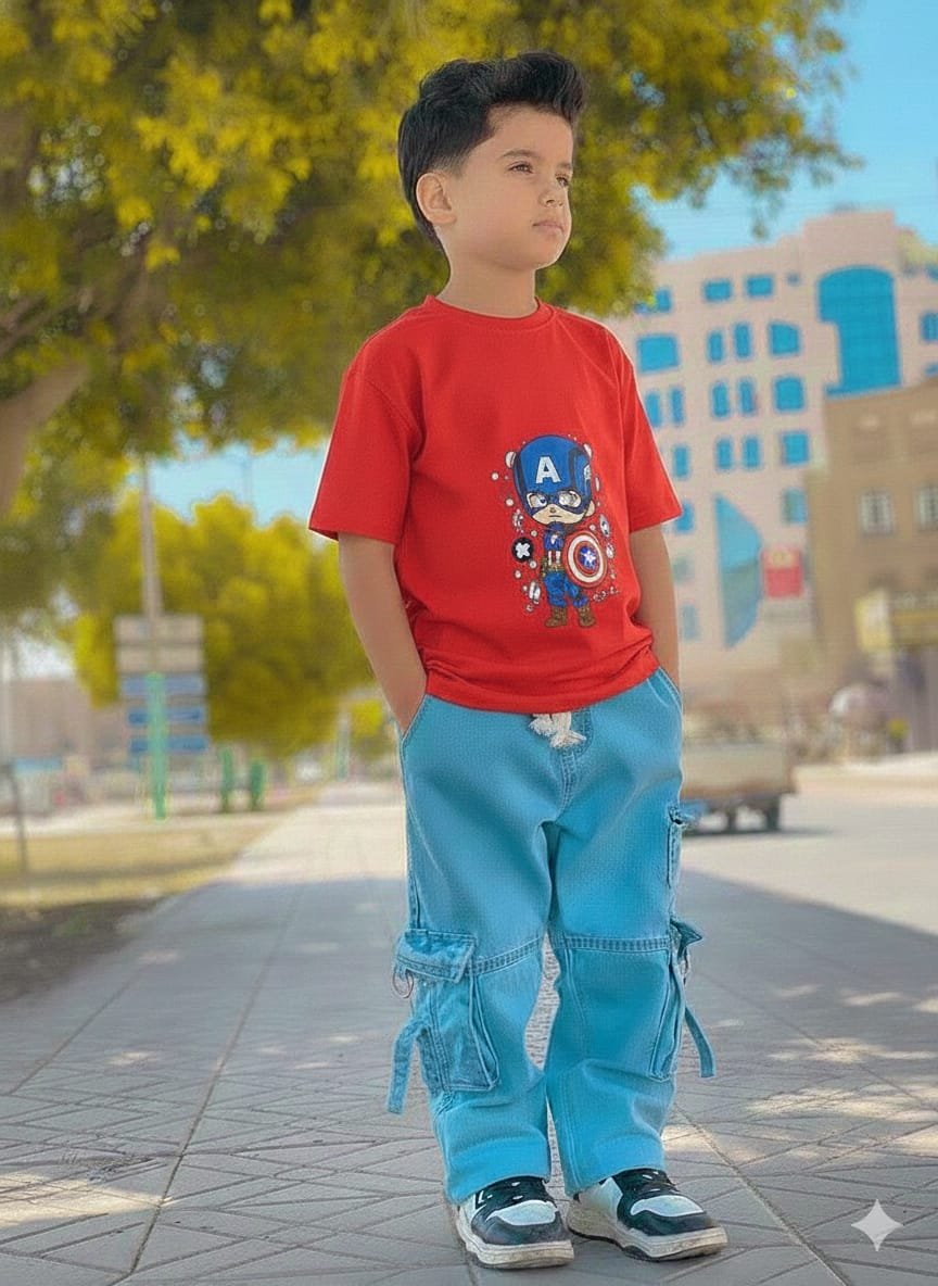 Boys Denim Pant and T-Shirt Set for Kids