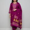 VIP cotton voile block print three piece for women