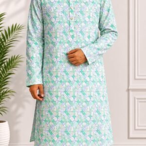 সুতি কাপড়ের প্রিন্টেড ক্যাজুয়াল পাঞ্জাবি