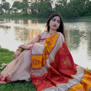 Tangail Premium Half Silk Boutiques Sharee with Blouse Piece
