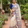 Chanderi-Silk-Digital-Print-Saree Chanderi silk digital print floral saree for women with soft and elegant look