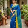 Chanderi-Silk-Digital-Print-Saree Chanderi silk digital print floral saree for women with soft and elegant look