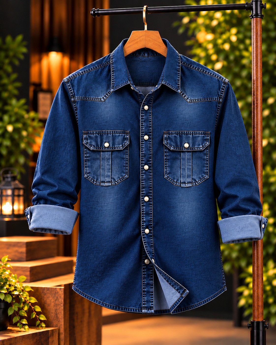 প্রিমিয়াম ট্রেন্ডি ডেনিম শার্ট - ছবি 4