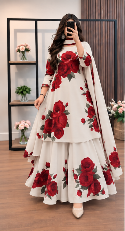 মাইক্রো স্টিচ ডিজিটাল প্রিন্ট থ্রি-পিস