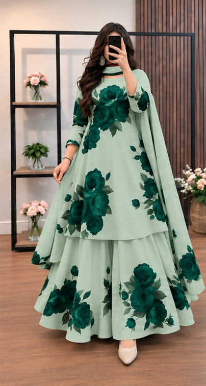 মাইক্রো স্টিচ ডিজিটাল প্রিন্ট থ্রি-পিস - ছবি 2