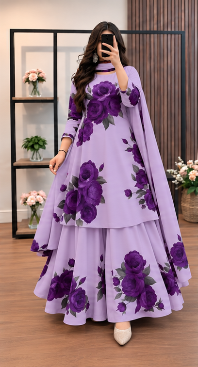 মাইক্রো স্টিচ ডিজিটাল প্রিন্ট থ্রি-পিস - ছবি 3