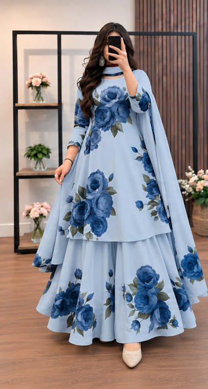 মাইক্রো স্টিচ ডিজিটাল প্রিন্ট থ্রি-পিস - ছবি 5