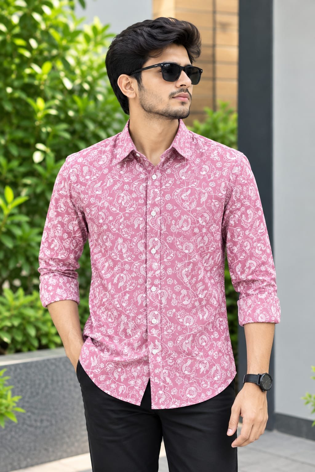 প্রিমিয়াম কটন ফুল স্লিভ প্রিন্ট শার্ট - ছবি 2