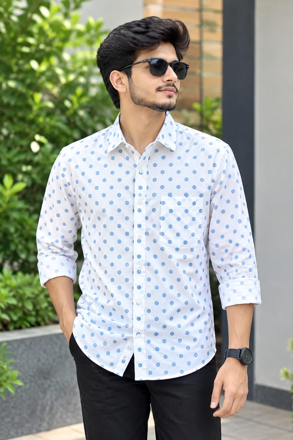 প্রিমিয়াম কটন ফুল স্লিভ প্রিন্ট শার্ট - ছবি 3