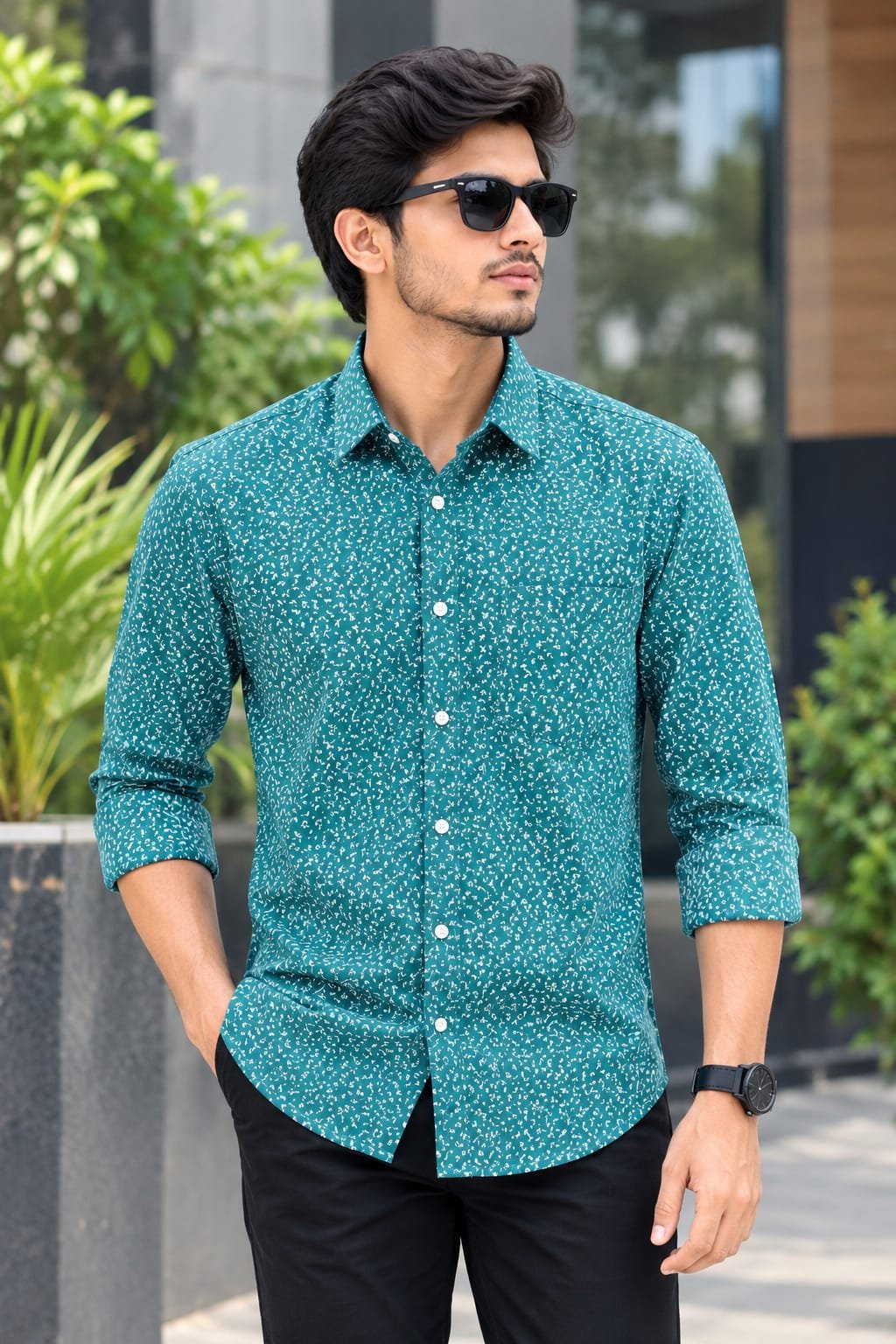 প্রিমিয়াম কটন ফুল স্লিভ প্রিন্ট শার্ট - ছবি 4