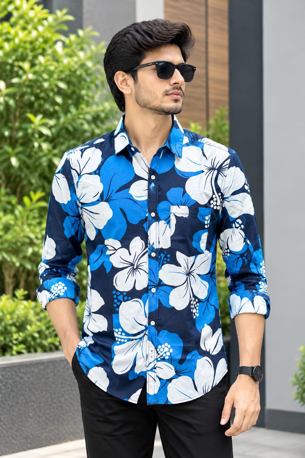 প্রিমিয়াম কটন ফুল স্লিভ প্রিন্ট শার্ট