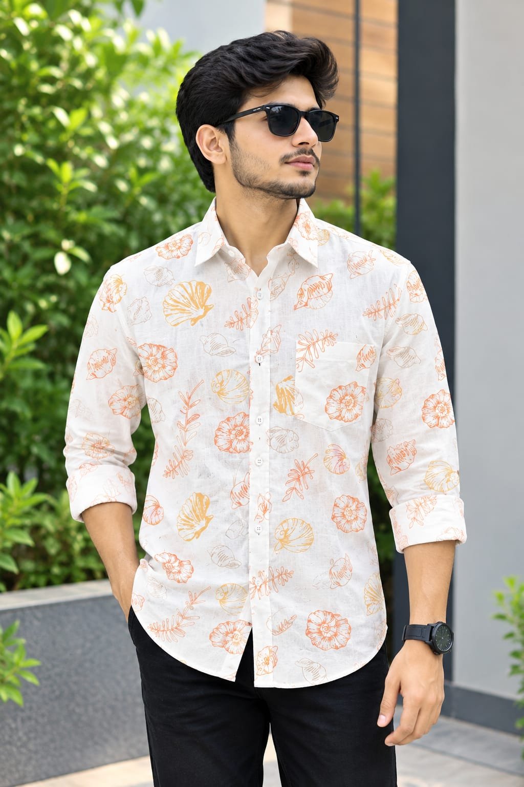 প্রিমিয়াম কটন ফুল স্লিভ প্রিন্ট শার্ট - ছবি 6